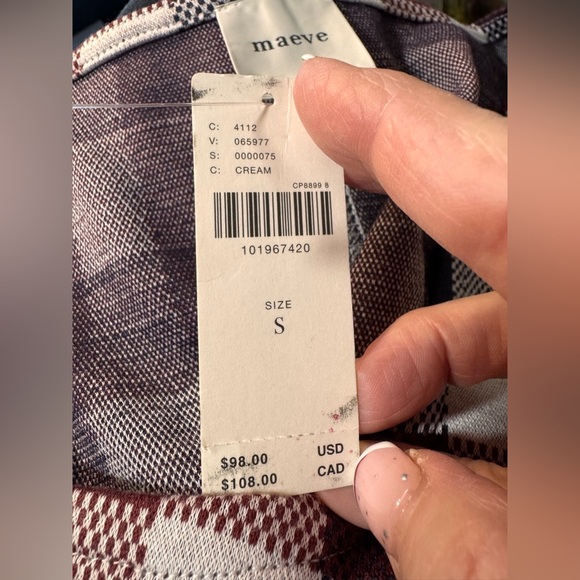 Maeve by Anthropologie-Belted Drop-Waist Peplum Tank Top size Small NWT - Picture 12 of 14